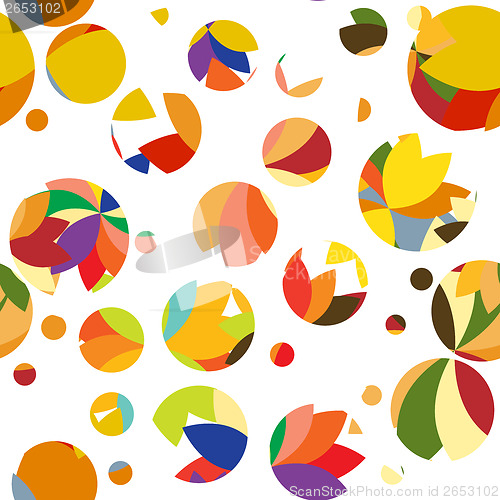 Image of  bright pattern of circles and dots