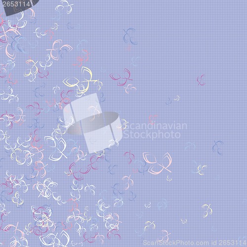 Image of purple background with plant leaves