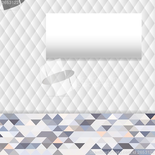 Image of geometric pattern with white and color triangle