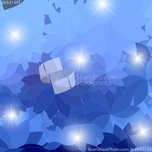 Image of abstract blue flower with highlight