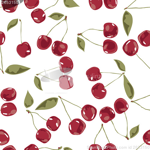 Image of seamless cherry texture pattern