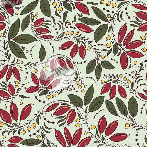 Image of seamless texture  with barberry