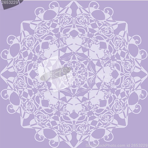 Image of kaleidoscope rosette. lilac color.