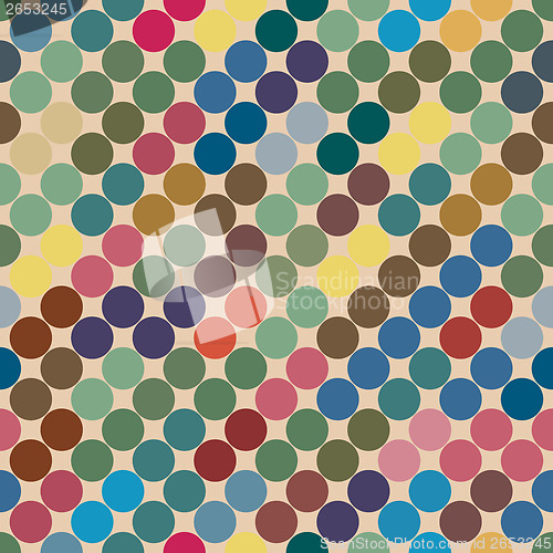 Image of seamless texture of the circles. retro color
