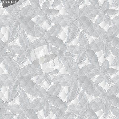 Image of white geometric pattern with  flower petals