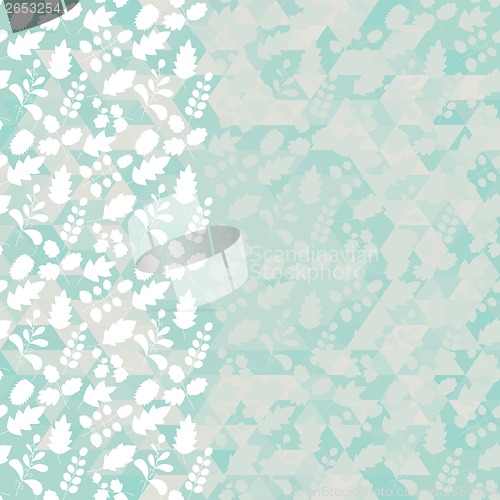 Image of vignette or a postcard for text with leaves