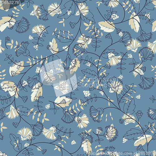 Image of seamless texture floral blue