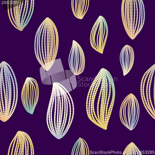 Image of pattern of dots on purple background