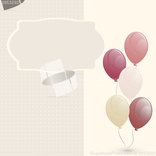 Image of Greeting card with balloon