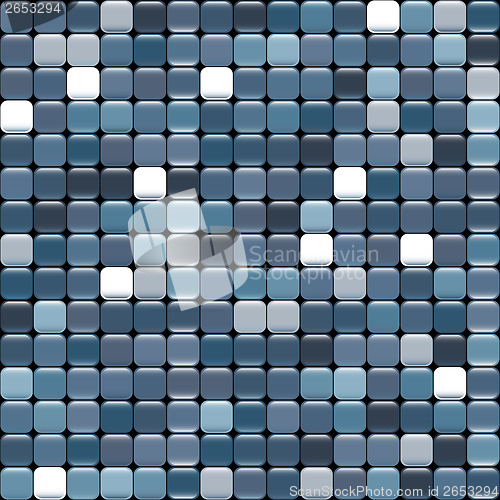 Image of seamless blue texture of squares with glare