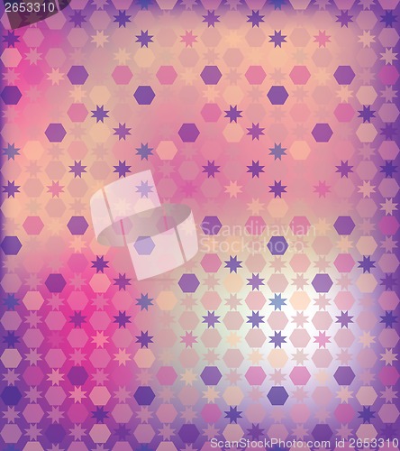 Image of Abstract background of the hexagon and star