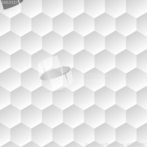 Image of white geometric background with hexagons