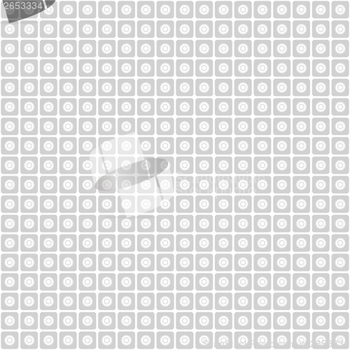 Image of white geometric pattern with squares and circle