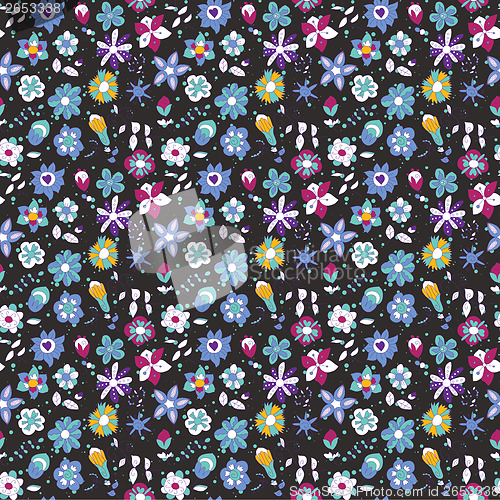 Image of abstract flowers on a dark background