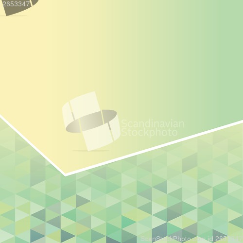 Image of Green geometric background with triangles