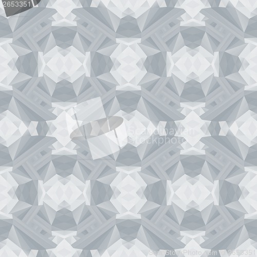 Image of gray geometric pattern  illusion kaleidoscope