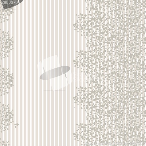 Image of stripes and abstract plants