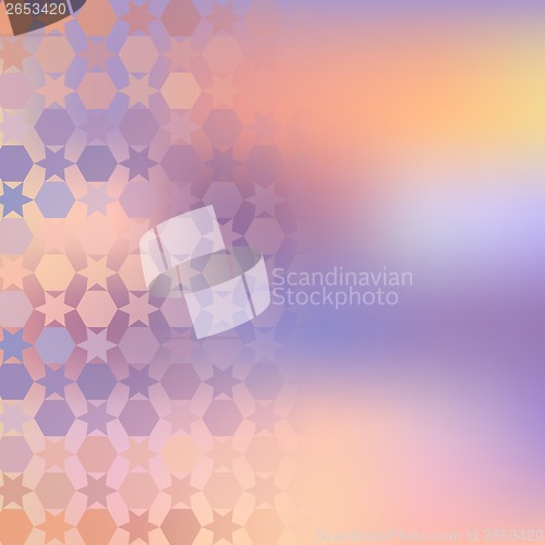 Image of Abstract background of the hexagon and star