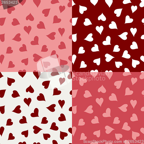 Image of seamless textures of hearts Valentine's day