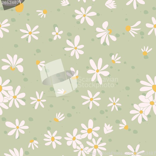 Image of Seamless texture with pictures of flowers