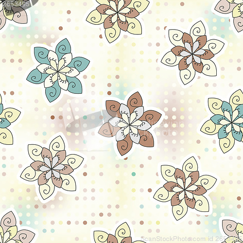 Image of seamless background of ethnic flower