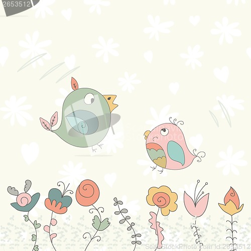 Image of bird and flower