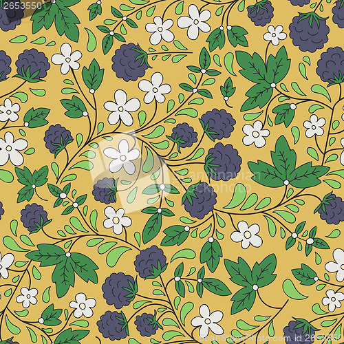 Image of blackberry and green leaves