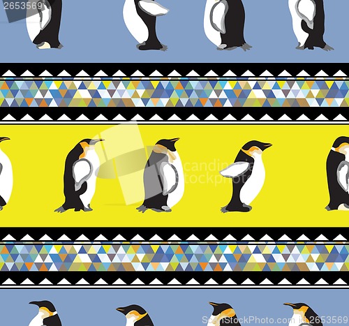 Image of Seamless texture with penguins