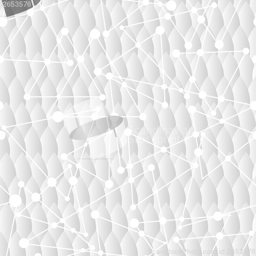 Image of white geometric pattern with triangle