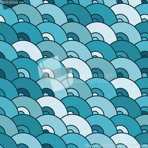 Image of sea pattern of circles and dots.