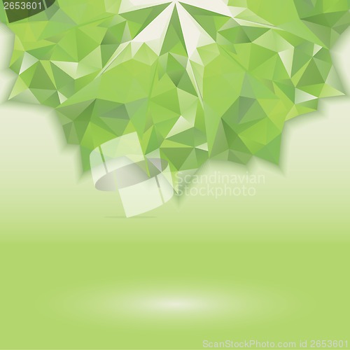 Image of green triangle crystal horizontal