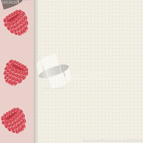 Image of background raspberry greeting card