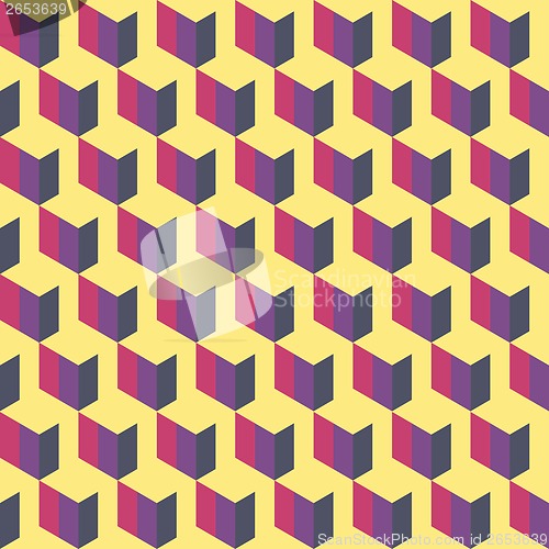 Image of pink, purple, yellow  graphic pattern