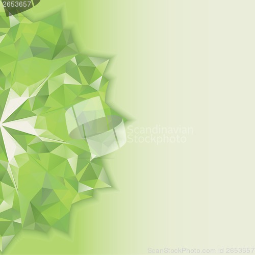 Image of green triangle crystal vertical