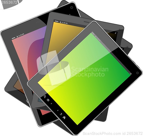 Image of Set of tablet pc computers