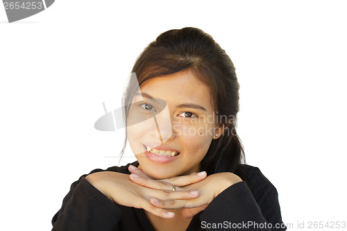 Image of Happy smiling girl of Asian at leisure 