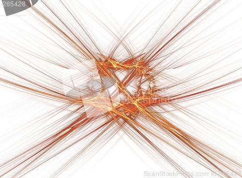 Image of Abstract 3D fire light rays