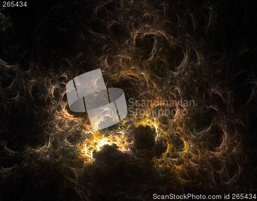 Image of Night sky explosion - 3D clouds