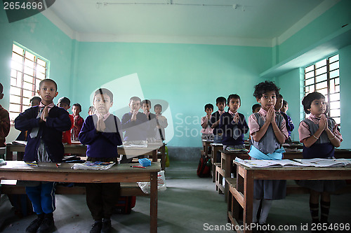 Image of Kids in school, Kumrokhali, West Bengal, India