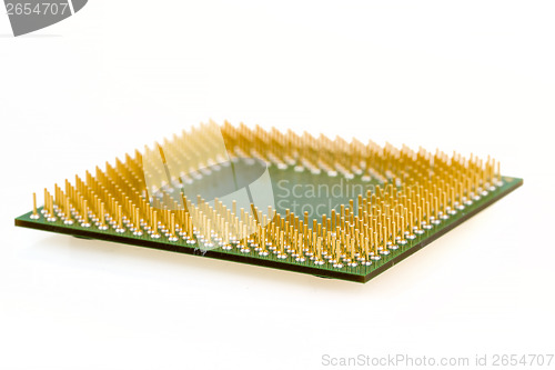 Image of macro of computer processor isolated