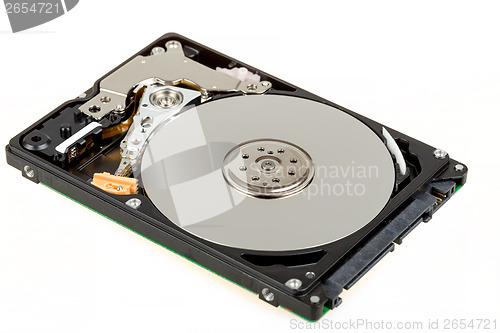 Image of uncovered 2,5 inch notebook hard drive