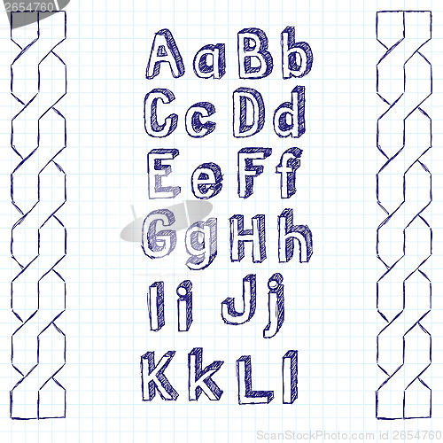 Image of Vector Sketch Book Letters