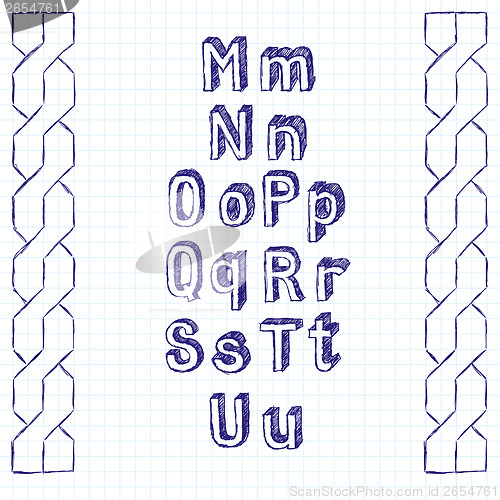 Image of Vector Sketch Book Letters