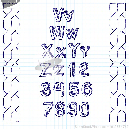 Image of Vector Sketch Book Letters