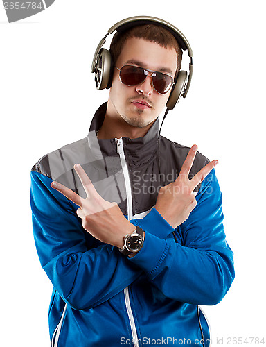 Image of Man in Glasses With Headphones