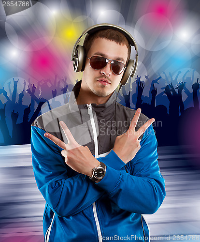 Image of Man in Glasses With Headphones
