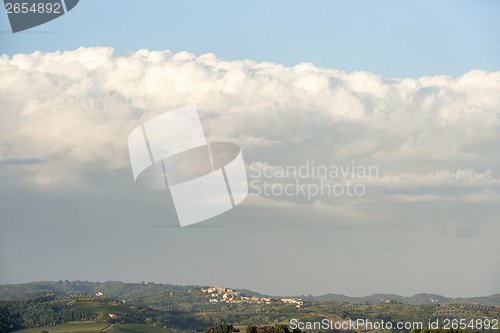 Image of Landscape Tuscany with clouds