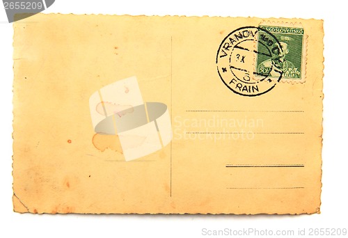 Image of old empty postcard 