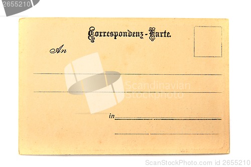 Image of old empty postcard 