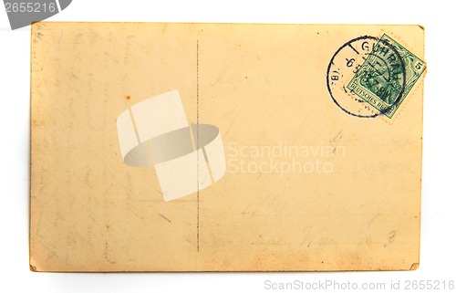 Image of old empty postcard 